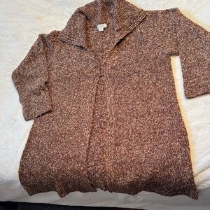 Christopher & Banks Marled Brown Cardigan